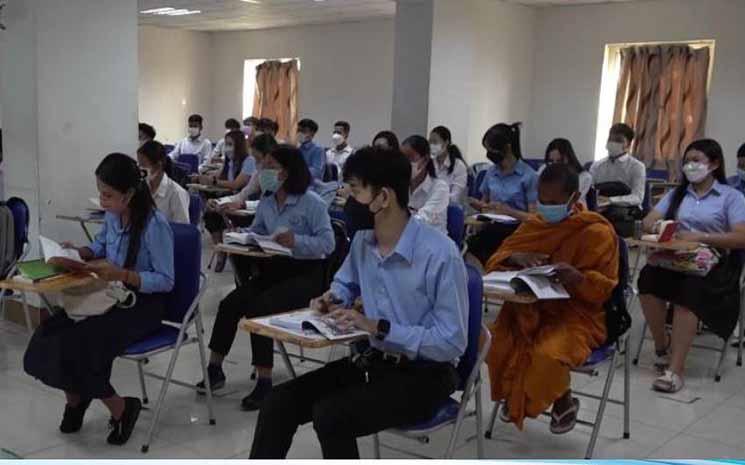 Étudiants salle de classe