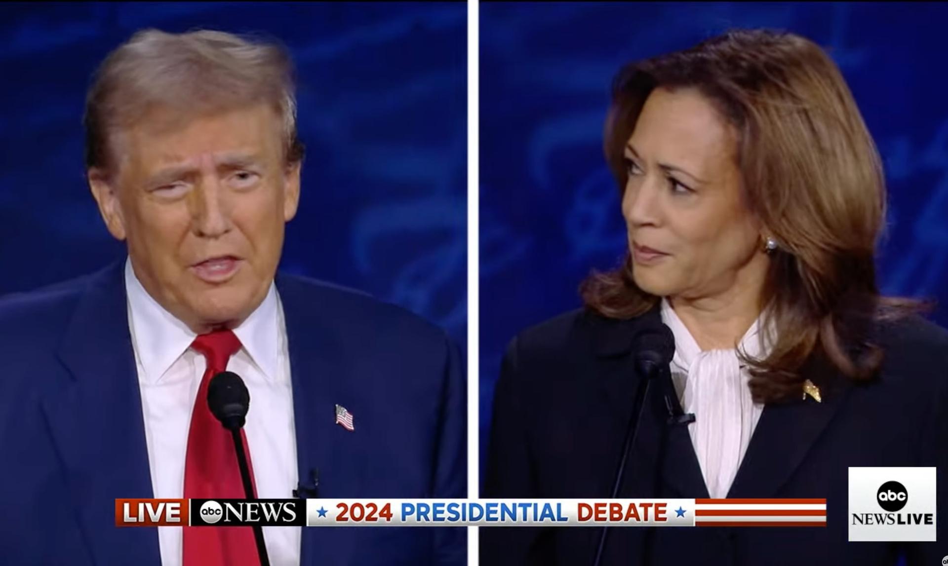 Le débat télévisé entre le républicain Donald Trump et la démocrate Kamala Harris sur la chaîne abc