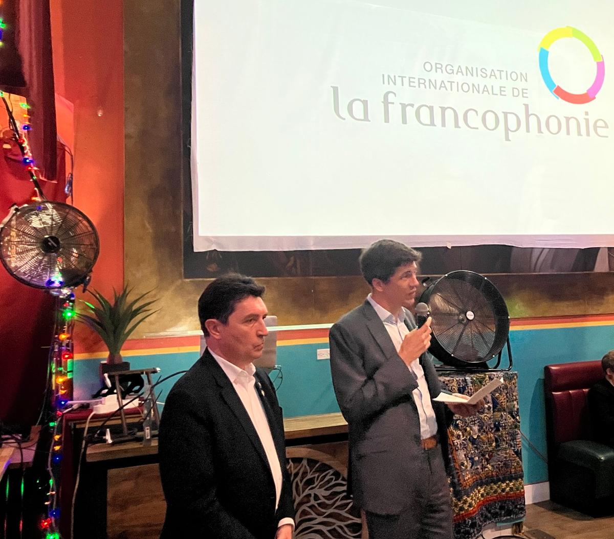 Discours sur la Francophonie de Mr. Cardinaux, Consul Général de France à San Francisco au Bissap BaobabCocktail Francophonie 