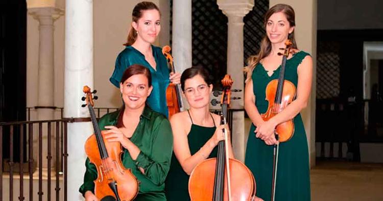 Troisième saison de concerts du Quarteto Carmen Thyssen, composé de Clara Pedregosa (violon), Marina García (violon), Adriana Pulido (alto) et Laura Ramírez (violoncelle).