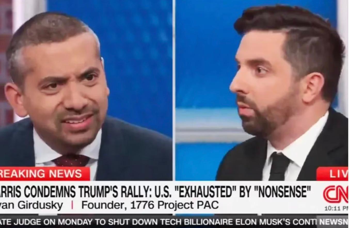 Ryan Girdusky et Mehdi Hasan sur le plateau de CNN 