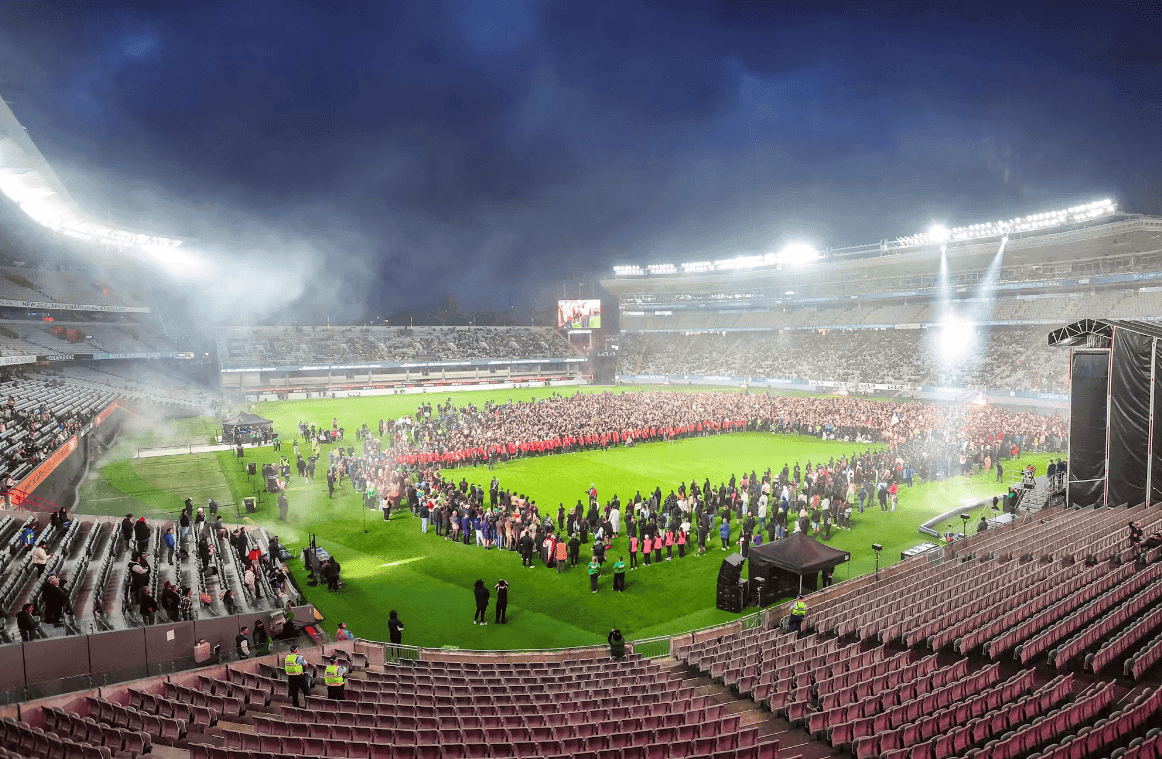 Record du monde du Haka au Eden park d'Auckland