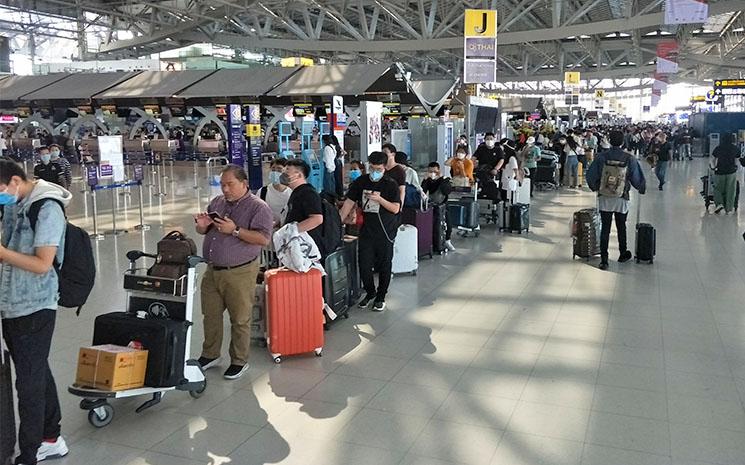 Terminal aéroport Suvarnabhumi en Thaïlande