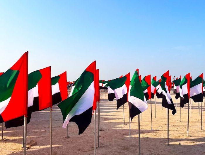 Drapeau des émirats arabes unis lors du flag day