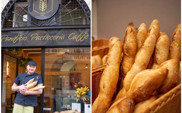 leos bakery tient des baguettes françaises à milan