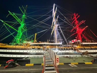 L'Amerigo Vespucci est le plus ancien bâtiment de la marine italienne.