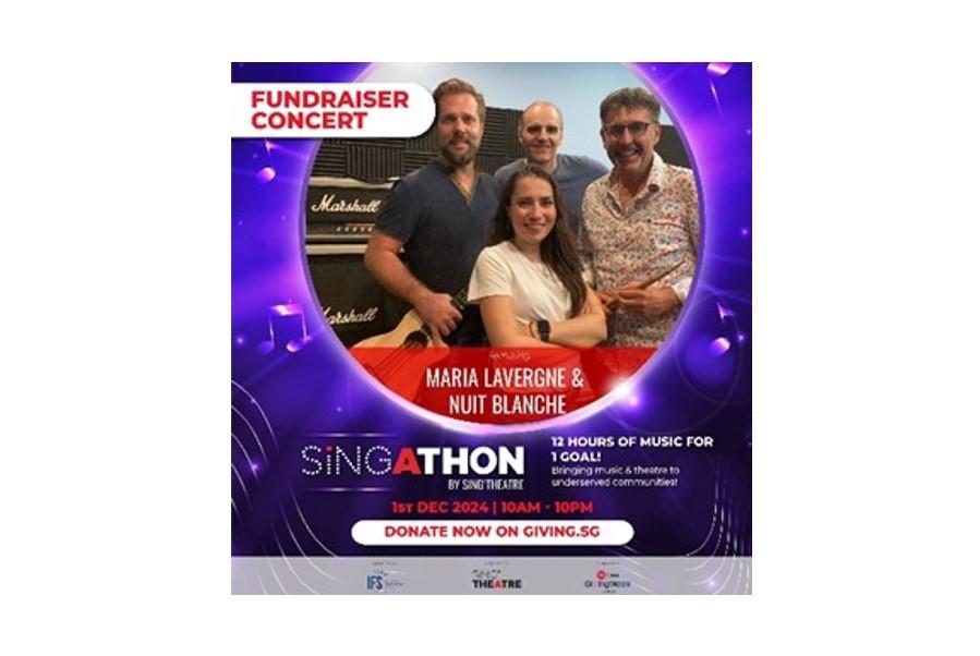 Maria Lavergne se produit pour le Singathon.