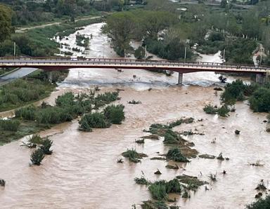 débordement du fleuve en catalogne a cause de la dana