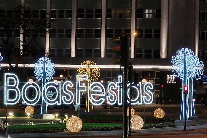 Lumières de Noël à Lisbonne