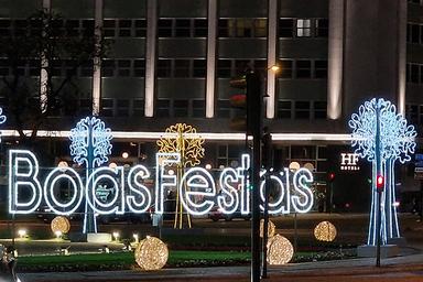 Lumières de Noël à Lisbonne