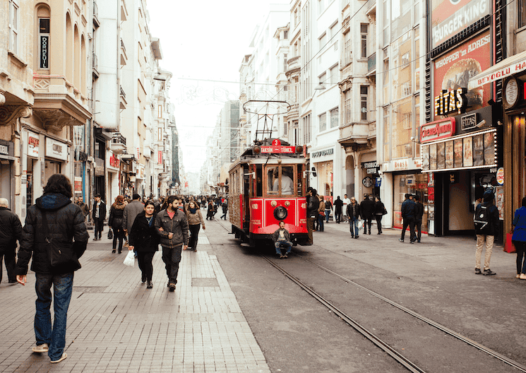 Istiklal Caddesi Turquie commerce mondial