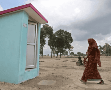 Toilettes rurales en Inde