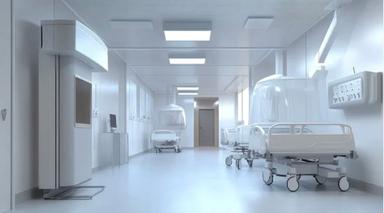  Couloir d’hôpital flambant neuf