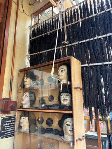 Boutique de perruques à Parry's Corner, Chennai, Inde