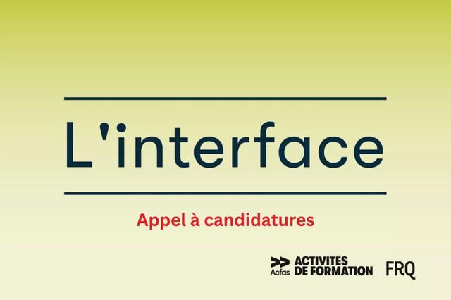 L'interface - appel à candidatures