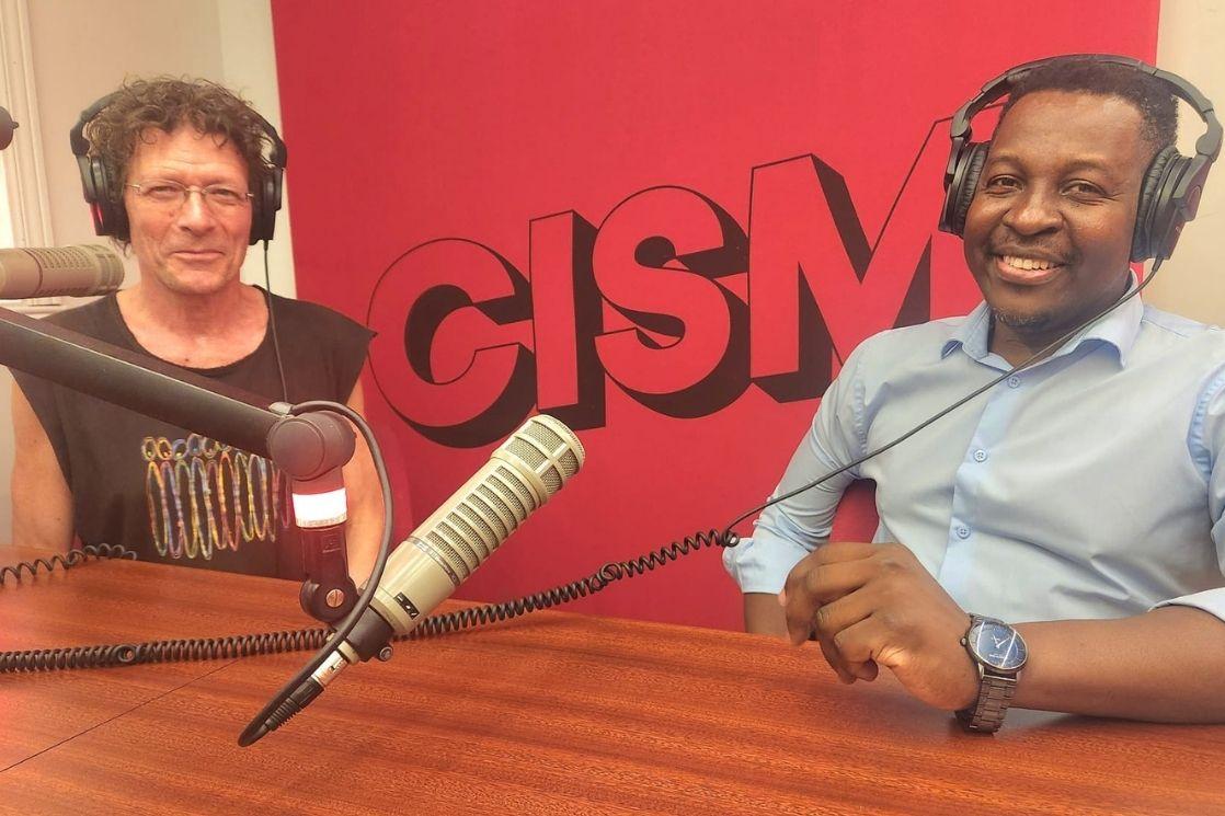 André Pappathomas et Markendy Simon dans les studios de CISM
