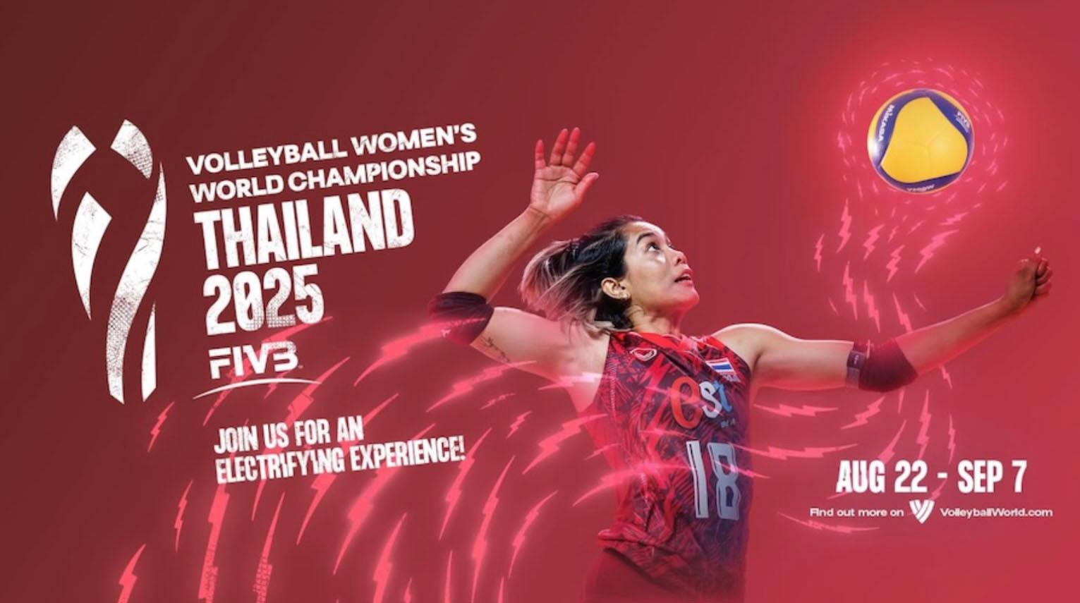 Affiche Championnat du monde volley Thaïlande 
