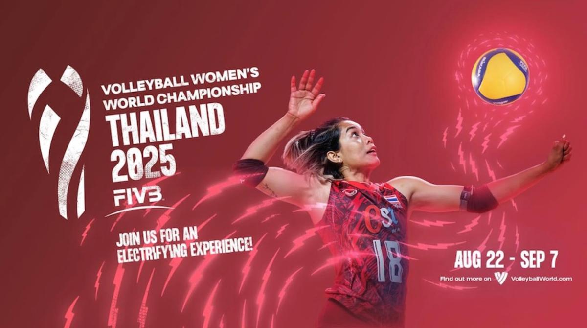 Affiche championnat du monde de volley féminin Thaïlande 2025