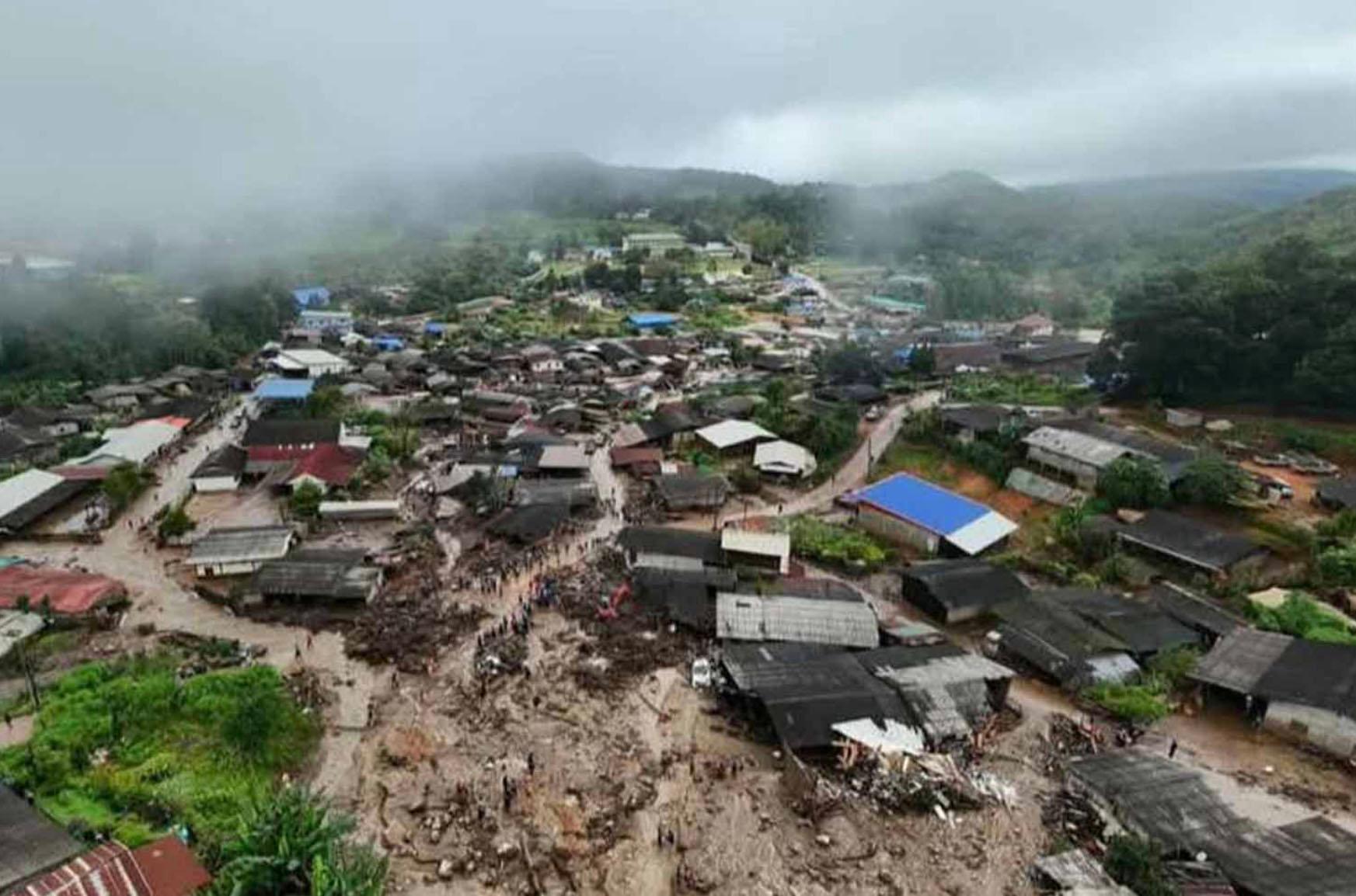 Glissement de terrain en Thaïlande 