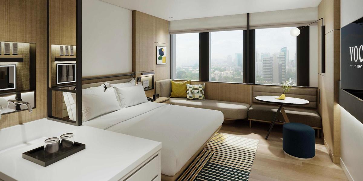 Chambre de l’hôtel voco Bangkok Surawong 