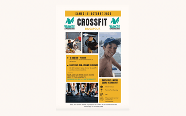 Affiche cours de crossfit le 11 octobre 2025