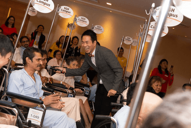 Des personnes s'amusent à l'événement Musicfest@SGH. Crédit : Sing Theatre.