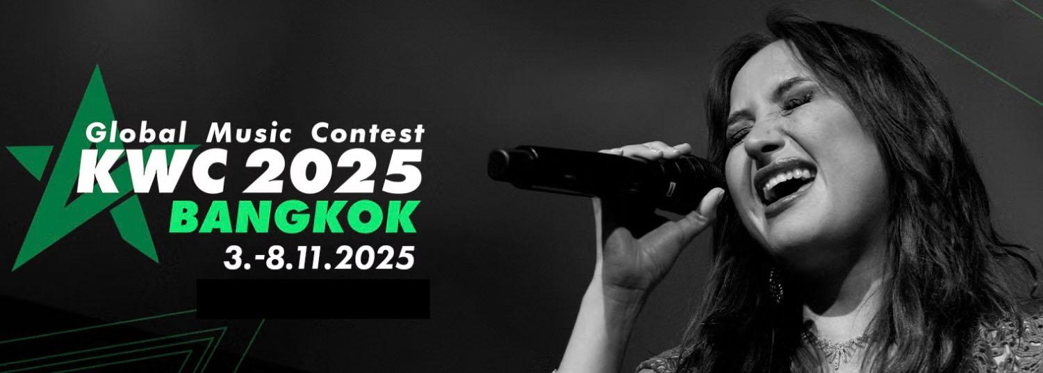 Bandeau championnat du monde de karaoke Bangkok 2025