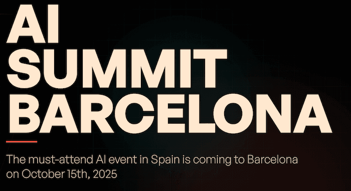 affiche noire de l'ia-summit-barcelona