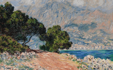 Cap Martin Près de Menton, de Claude Monet, part de l’exposition (© Wikimedia)