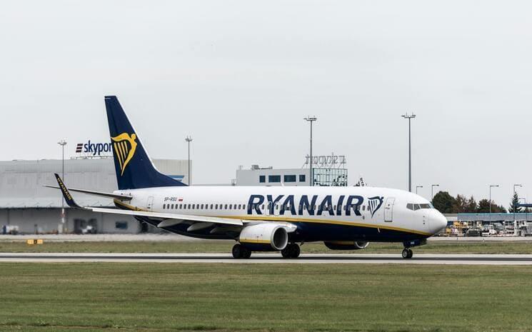Image d'un avion Ryannair 
