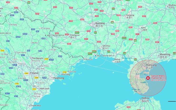 typhon Matmo s’intensifie