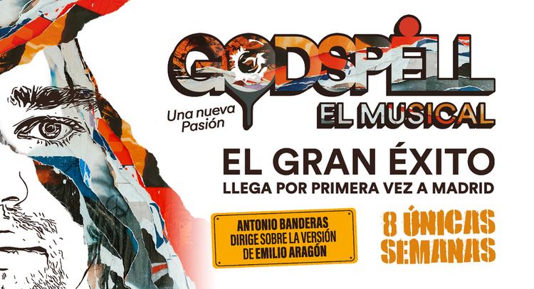 Antonio Banderas présente « Godspell » au théâtre Soho de Malaga : une version modernisée d’un classique de Broadway avec 13 artistes, musique live et projections, à l’affiche jusqu’au 11 janvier 2026.