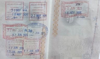 Faux tampon thaïs sur passeport 