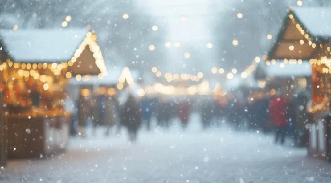 Marché de Noël flou