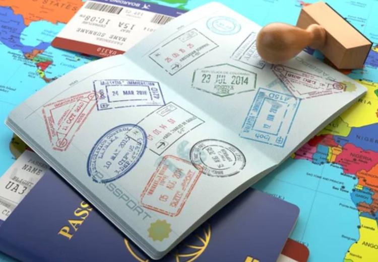 Tampons sur passeport 