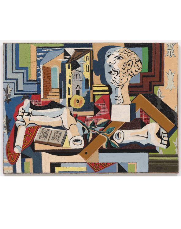 Pablo Picasso (1881-1973) Estudio con cabeza de yeso Juan-les-Pins, verano 1925 Óleo sobre lienzo, 97,9 × 131,1 cm The Museum of Modern Art, Nueva York