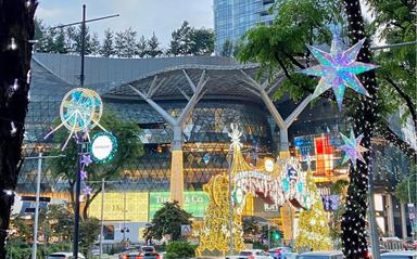 Une rue de Singapour à Noël