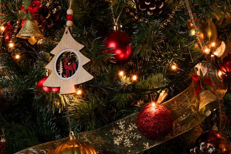 Un sapin de Noel décoré