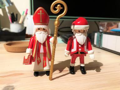 Le Saint-Nicolas et le Père Noël en playmobil
