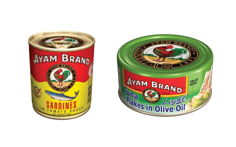 Deux conserves de la marque Ayam.