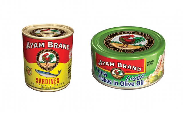 Deux conserves de la marque Ayam.