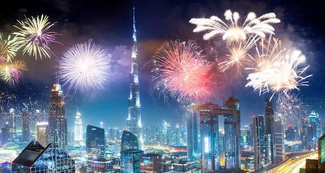 dubai feux d'artifices
