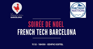 affiche de la french tech soirée noel à barcelone