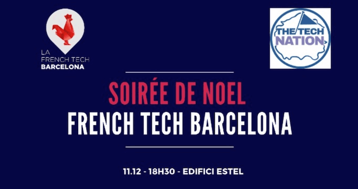 affiche de la french tech soirée noel à barcelone
