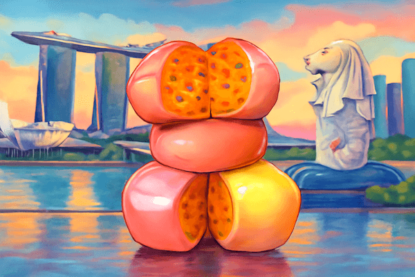 kueh à Singapour - visuel généré par IA 