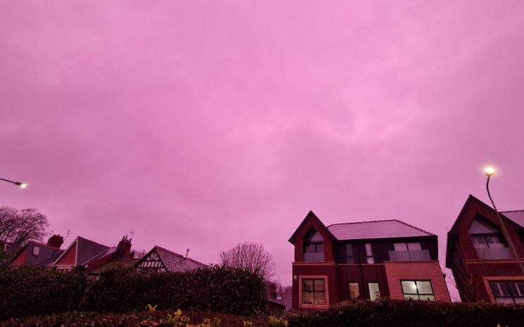 Le ciel rose qui fait parler au nord de l'Angleterre ! 