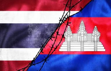 Thaïlande Cambodge barbelés 