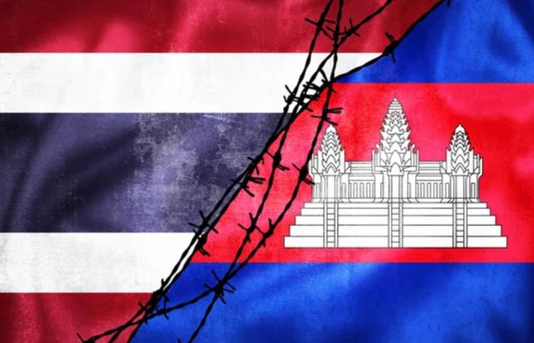 Thaïlande Cambodge barbelés 