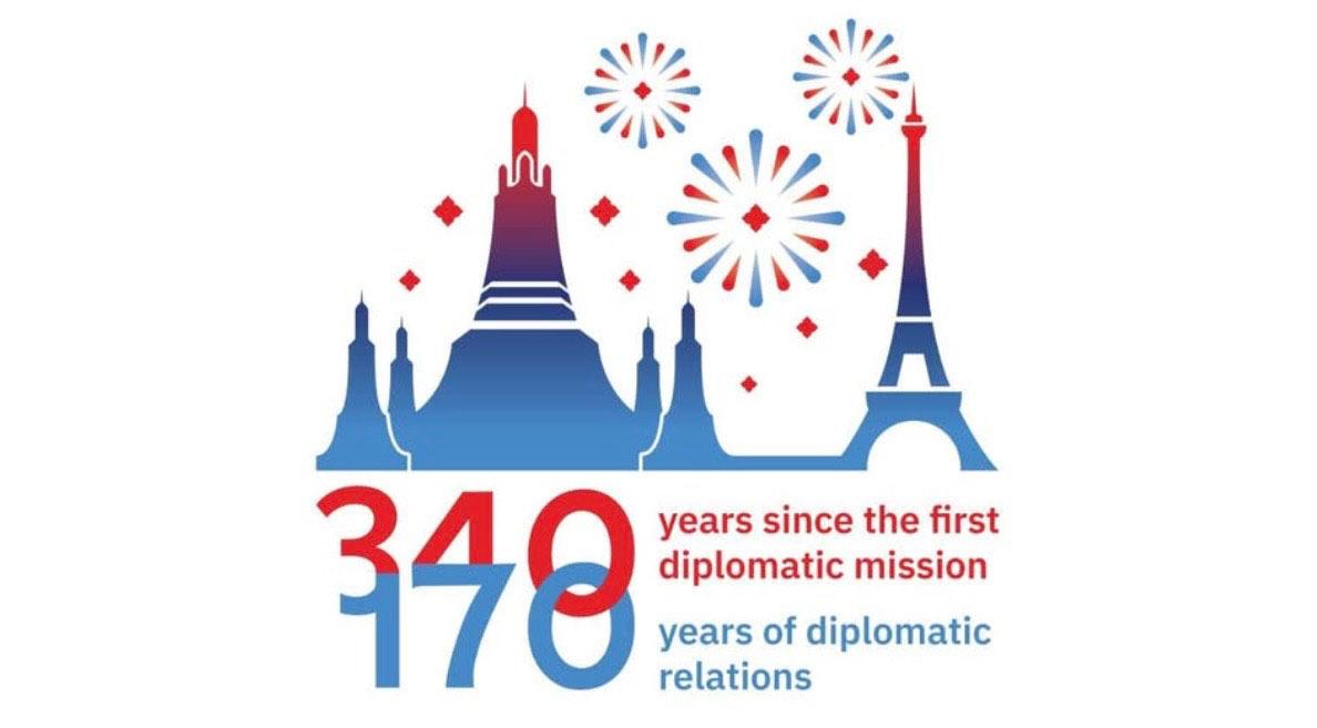 Logo 340 et 170 ans relations franco-thaïes