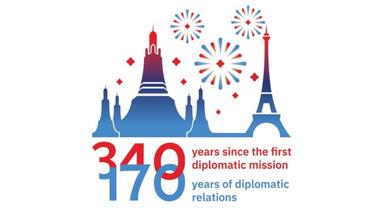 Logo 340 et 170 ans relations franco-thaïes